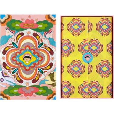 Imagem de Moleskine Limited Edition Sakura Undated Planner by Momoko Sakura, with Gift Box, Hard Cover, Large (5" x 8.25"), Maruko floral, 208 pages