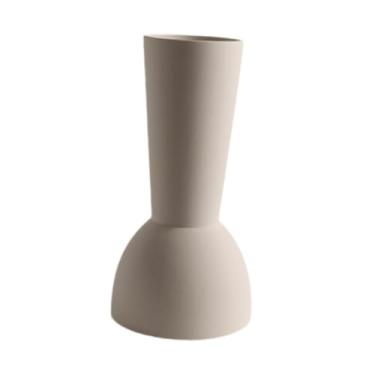 Imagem de Bothyi Vaso de cerâmica para flores, arranjo de flores, ornamento, vaso de porcelana fosca, suporte para plantas, prateleira de mesa, decoração para casa e, Branco