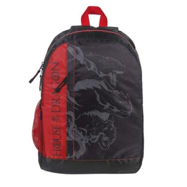 Imagem de Mochila G Juvenil Menino Black + Red House of the Dragon - DERMIWIL