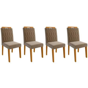 Imagem de Cadeira Sala de Jantar Paola Kit 4 Un Nature/Joli - Cimol