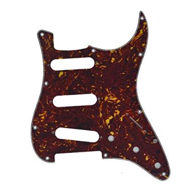 Imagem de Dopro Captador de guitarra com 11 furos, vintage, 62 Strat ST SSS, bobina única, captador de guitarra com parafusos para American Fender 62 Stratocaster Vintage Tartaruga