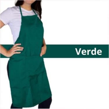Imagem de Avental de Cozinha com Bolso Frontal e Regulagens de Altura e Cintura 