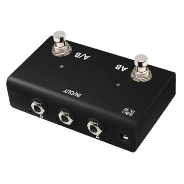 Imagem de simhoa Pedal de efeito para guitarra elétrica Aby Box Guitar Effector Aby Seletor de canal duplo para baixo