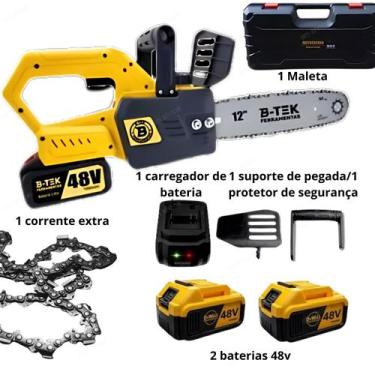 Imagem de Motosserra Portátil Profissional 48V 3000W com 2 Baterias  Design Leve