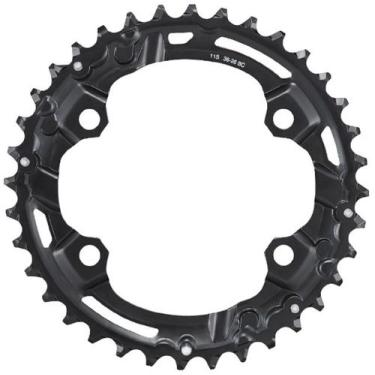 Imagem de Coroa Shimano Deore M5100 2x11 36 Dentes Bcd 96 Assimétrico