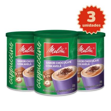 Imagem de Kit 3 Cappuccinos Melitta Chocolate Com Avelã 200g