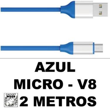 Imagem de Cabo 2 Metros Carregador Silicone 1 e 2 Metros Colorido Iphone V8 e Ty