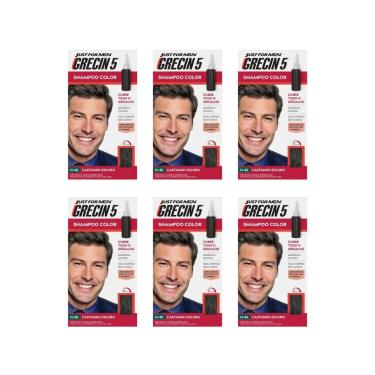 Imagem de Grecin 5 Shampoo Tonalizante Castanho Escuro - Kit Com 6Un