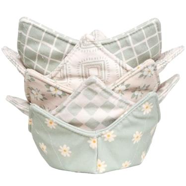 Imagem de CIPIMEY Suportes aconchegantes para microondas de algodão, seguros para micro-ondas, tigela confortável, tigela aconchegante (algodão)