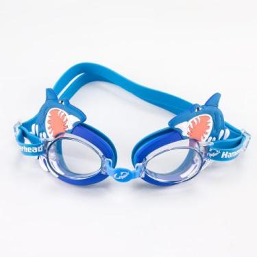 Imagem de Hammerhead oculos de natação infantil tubarão, Azul