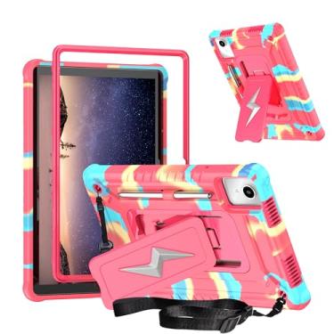 Imagem de DETUOSI Capa para Lenovo Tab M11 (TB-330FU/TB-330XU) 27.9 cm /K11/Xiaoxin Pad 2024, capa resistente à prova de choque para Lenovo Tab M11 capa com suporte e alça de ombro