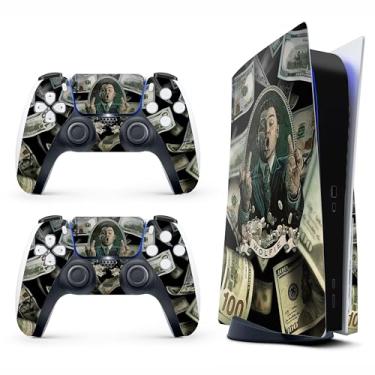 Imagem de Adesivo Skin para Game Console 5 Cover - Money Street, compatível com edição de disco e edição digital (não Slim Ver) - 2 capas de controle e capa de console - sem bolhas, proteção total, removível