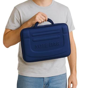 Imagem de Capa Luva Bolso pra Notebook Azul Resistente com Bolso Interno