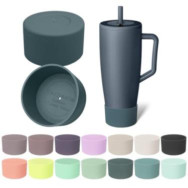 Imagem de Kaitiaki 2 peças de bota de silicone compatível com Brumate Era 1,134 g copo de 850 g, capa de manga inferior antiderrapante, acessórios para garrafas de água protetoras, livre de BPA (azul anoitecer)