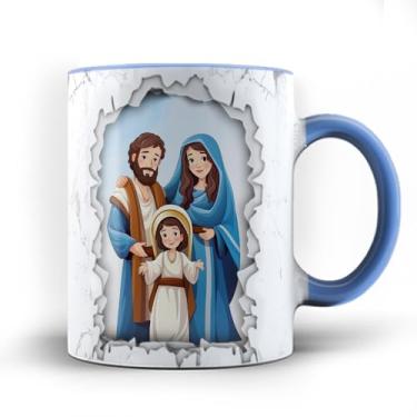 Imagem de Caneca xicara Fé Católica Sagrada Família 25 (Branca)