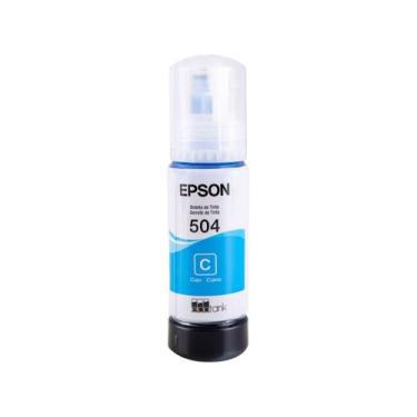 Imagem de Garrafa de Tinta Epson EcoTank T504 Ciano Refil, Ciano, 70ml