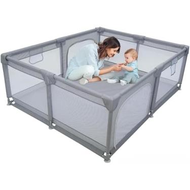 Imagem de Cercado Para Bebês Chiqueirinho Playground Infantil Grande Desmontável e Resistente – Ideal Para Meninos e Meninas - CERCADINHO -180x150x68- MJ BRANDS