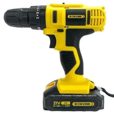 Imagem de Parafusadeira Furadeira Impacto Profissional 21v Amarela Bivolt 1 Bateria