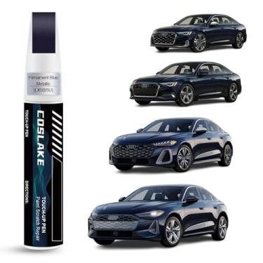 Imagem de COSLAKE Tinta de retoque de carro (azul firmamento metálico (LX5B/5U)) para Audi, kit de reparo de arranhões de pintura de carro, solução rápida e fácil de reparar, caneta removedor de arranhões 2 em