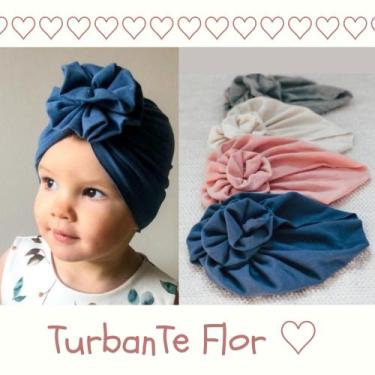 Imagem de Turbante flor (unidade ) - Ateliê da taty, Off, White, 2a3,5 anos