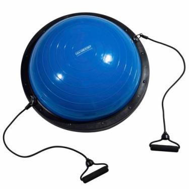 Imagem de Meia Bola Suíça Ginástica Com Bomba Alças Pilates Yoga - Maxboost, U