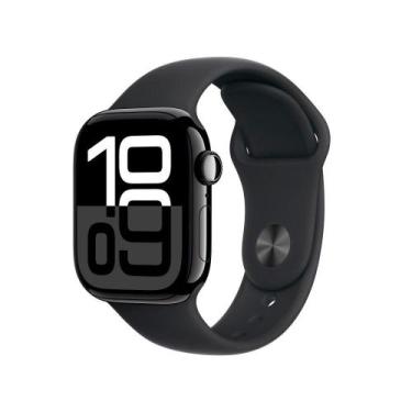 Imagem de Apple Watch Series 10 GPS + Cellular, Caixa Preta Brilhante de Alumíni