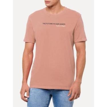 Imagem de Camiseta Calvin Klein Jeans Masculina Future in Our Hands Rosé-Masculino