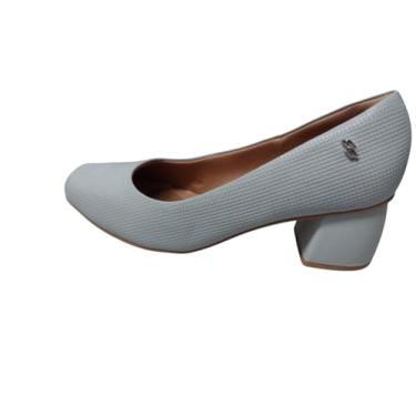 Imagem de Usaflex Scarpin Feminino Tresse, Salto Bloco, Azul Oceano (Azul Oceano, BR, Adulto, Numérico, 37)