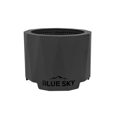 Imagem de Blue Sky Outdoor Living Peak Braseiro para pátio sem fumaça, lareira portátil com pegador de cinzas elevado, preto