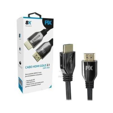 Imagem de Cabo Hdmi 1.5mt Pix Gold 2.1 8k Ultra Hd E Hdr Dinamiico 018-2121
