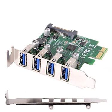 Imagem de Chenyang Perfil baixo 4 portas PCI-E para USB 3.0 HUB PCI Express adaptador de cartão de expansão 5Gbps para placa-mãe