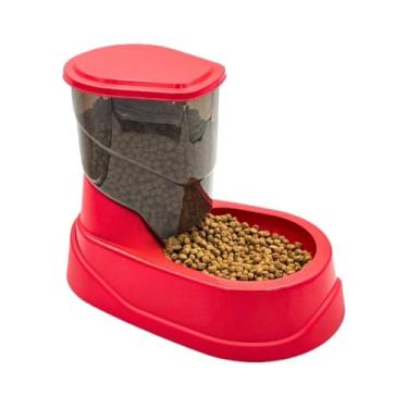 Imagem de Kit Comedouro e Bebedouro Automático para Cachorro Cães e Gatos(SÓ COMEDOURO FOUR - VERMELHO)