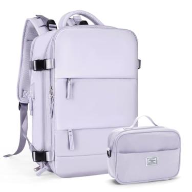 Imagem de Mochila de viagem coowoz unissex, grande, mala de mão, mochila para trilha, Roxa, Large