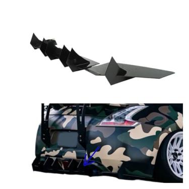 Imagem de Difusor de para-choque traseiro para carro, compatível com Nissan 370Z 2009 2010-2020, spoiler, kit de carroceria, acessórios para carro, divisor preto brilhante