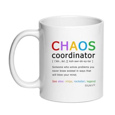 Imagem de SIUNY Chaos Coordinator Gifts for Women Coffee Mugs, Office Boss Gifts for Coworkers Boss Lady Teachers Mom Administrative Assistants, Boss Day Christmas 311.8 g (Chaos Coordinator)