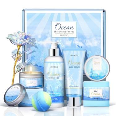 Imagem de Cesta de presentes LUCOTIYA Ocean Scented Spa Presente para mulheres