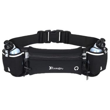 Imagem de Cinto De Hidratação Para Corrida Pochete 2x Garrafa De Água (Preto)