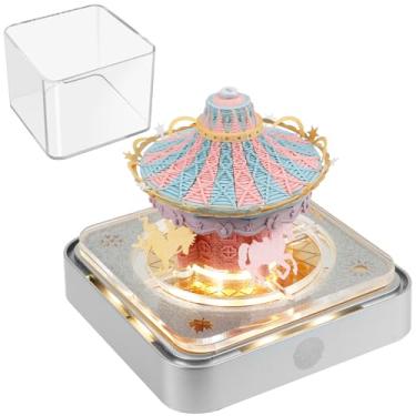 Imagem de Calendário 3D 2026 com luz de LED, mini calendário de mesa, bloco de notas artístico, com caixa de acrílico, presente criativo para o Natal (carrossel)