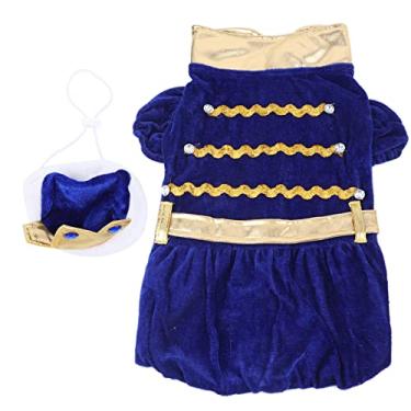 Imagem de Roupas para animais de estimação, Traje de Roupas de Cachorro Estilo Príncipe, Fantasia de Halloween de Cachorro, Roupas de Cachorro Fofo Terno Festa de Cachorro Fantasia com Chapéu (S)