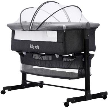 Imagem de Berço Infantil Portátil Moisés Co-Sleeper Bed Balanço Acoplado Cama co