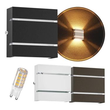 Imagem de 2X 10X Arandela Slim 2 Frisos Focos Externo+ 10 Led G9 5W