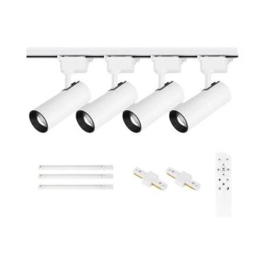 Imagem de Luz De Trilho LED Regulável Com Controle Remoto, Holofote De Teto Para