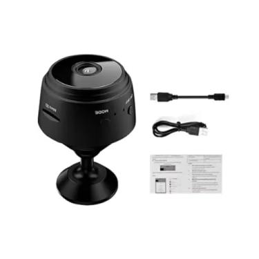 Imagem de Câmera de Segurança Mini A9 Original Sem Fio HD – Com Suporte, Visão Noturna, Áudio Bidirecional e Monitoramento via Wi-Fi – Compacta e Discreta