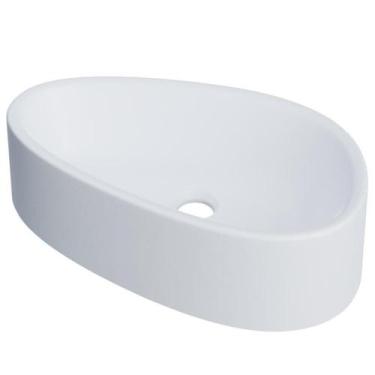 Imagem de Cuba De Apoio Gota Para Banheiro Lavabo C01 Bg43w Branca Matte Fosca L