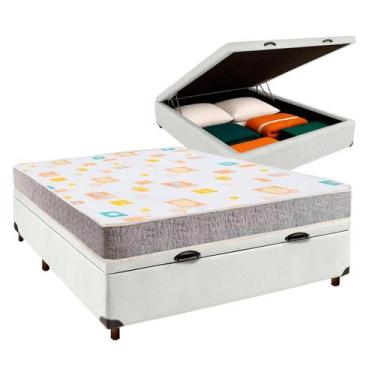 Imagem de Cama Box Bau Blindado Casal + Colchão D20 - Inducol