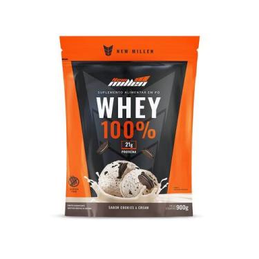 Imagem de Whey 100% Pounch 900g - New Millen, Cookies &amp; Cream