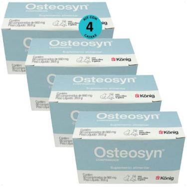 Imagem de Osteosyn 660mg cães e gatos 60 comp. konig kit com 4