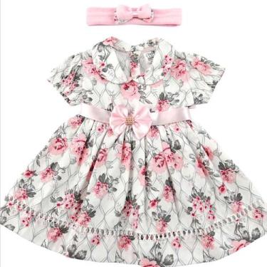 Imagem de Vestido de Bebê Menina Infantil Florido Algodão Mundo Nina - MUNDO NIN