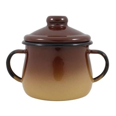 Imagem de Açucareiro Agata Esmaltado 380ml Marrom Ewel