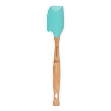Imagem de ESPÁTULA LE CREUSET VÊNUS PRO MÉDIA DE SILICONE E CABO EM MADEIRA AZUL COOL MINT 93007602496000
